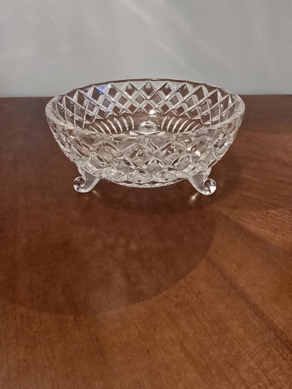 Vintage Cut Crystal Footed Bowl
